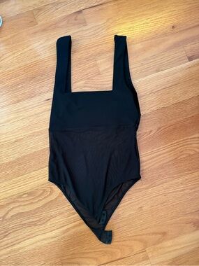 Black Mesh Zara One-Piece Bodysuit
